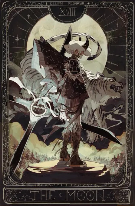 Arte temporária representando a lore de Noveris